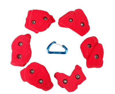 Picture of 2 Bolt Playground Climbing Holds - Granite - 6 Pack