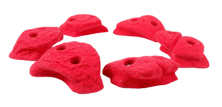 Picture of 2 Bolt Playground Climbing Holds - Granite - 6 Pack