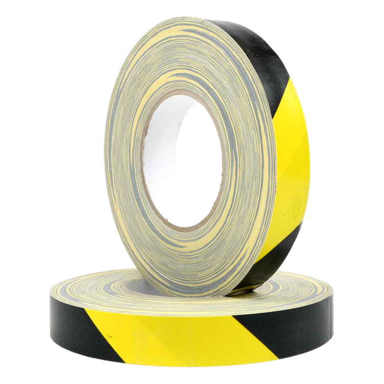 Picture of BLACK AND YELLOW STRIPED HAZARD  1" Route Setting Tape