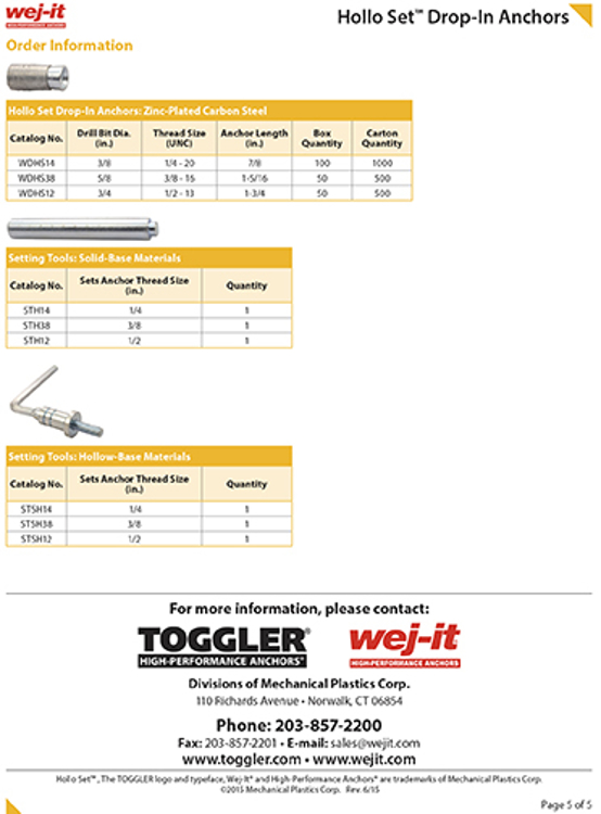 Picture of 3/8-16 Hollow Set Concrete Anchor Tool
