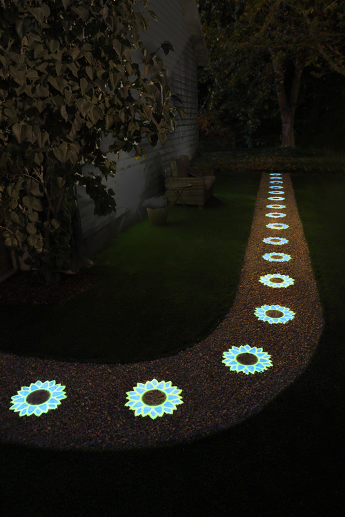 Picture of DEAL OF THE DAY Glow in the Dark Sun Flower Stepping Stone (One Only)