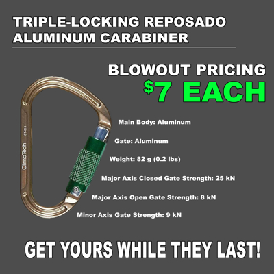 Picture of Triple Locking Reposado Aluminum Carabiner