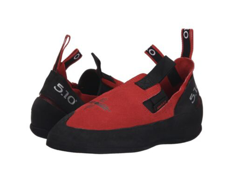 Picture of 5.10 Stealth C4 Anasazi MoccAsym Leather Rock Climbing Shoes - Red Suede