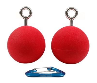 Picture of DEAL OF THE DAY 4-1/2" Large Hanging Ninja Balls (Set of 2) - RED