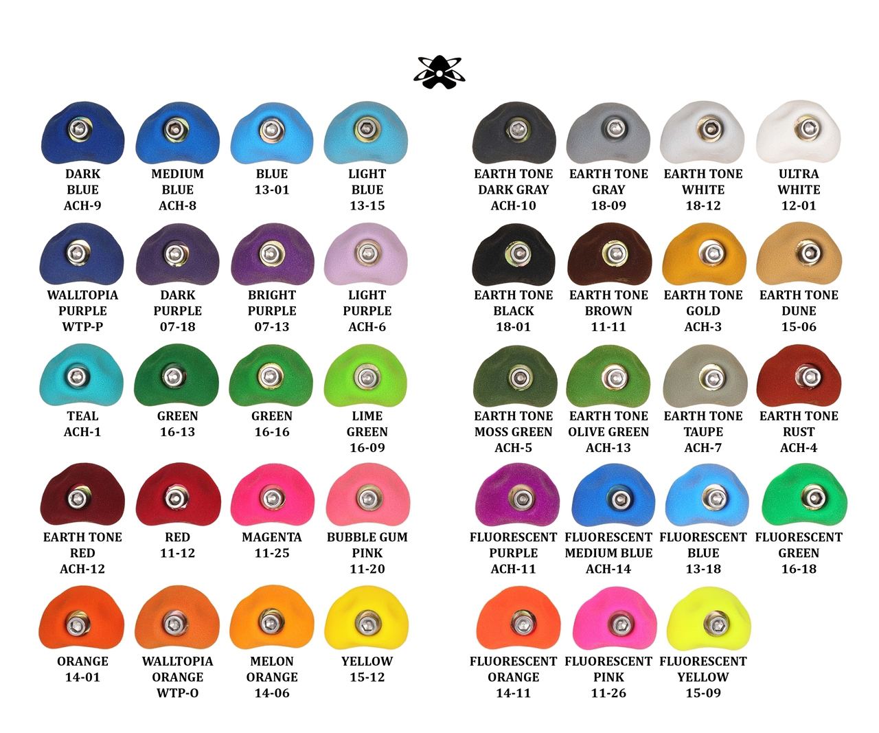 DEAL OF THE DAY 22 Pack BRIGHT TONES 1 Atomik Climbing Holds