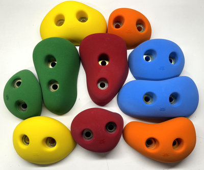 Picture of DEAL OF THE DAY 10 Pack 2-Bolt Playground Climbing Holds Contractor Grade BRIGHT TONES #1