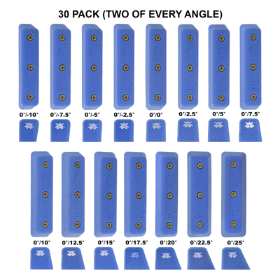 Picture of 30 Pack of Screw-On Adjustable Pinches (2 of every angle) BEST VALUE!