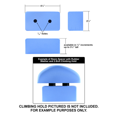 Picture of Resin Spacer for 10 Pack 2 Bolt PIP Rubber Installation (One Piece Only) Contractor Grade