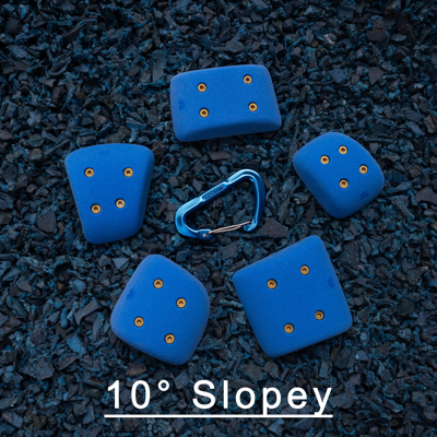 Picture of Deal of the Day 5 Medium Low-Profile Pinches (Screw-on) - 10° Slopey - Medium Blue