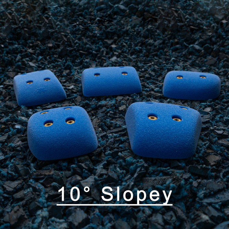 Picture of Deal of the Day 5 Medium Low-Profile Pinches (Screw-on) - 10° Slopey - Medium Blue